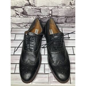 Steve Madden Declan Derby Black Leather Oxfords Derby Lace Shoes Men 8M US/41EU